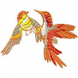Small Birds Embroidery Design 4